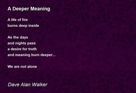 The Meaning Behind the Poem